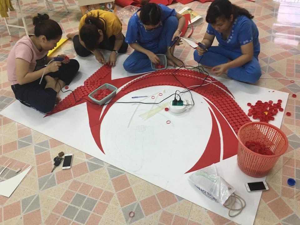 Chi đoàn trường MN Tuổi Ngọc tham gia cuộc thi thiết kế và trưng bày  biểu  trưng đại hội đại biểu đoàn TNCS Hồ Chí Minh, nhiệm kỳ 2022-2027