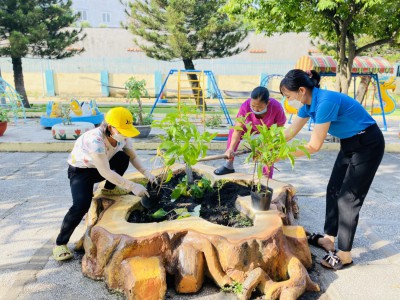 Trường MN Tuổi Ngọc tổ chức Lễ phát động "Tết trồng cây đời đời nhớ ơn Bác Hồ" năm 2022