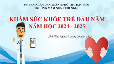 Trường mầm non Tuổi Ngọc tổ chức khám sức khỏe định kỳ đầu năm học 2024 -2025 cho trẻ