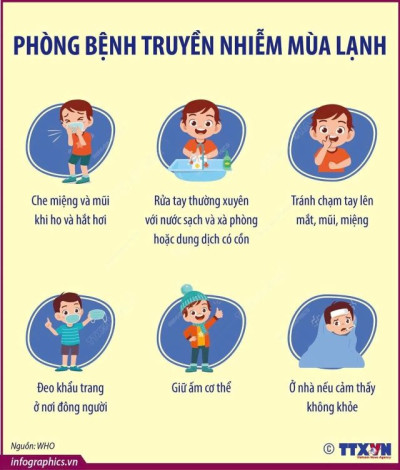 Chủ động phòng bệnh truyền nhiễm mùa lạnh