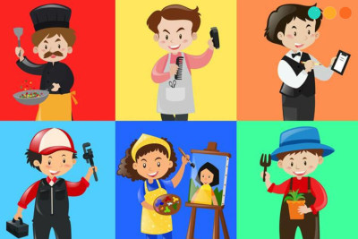 Mạng chủ đề "Một số ngành nghề quen thuộc" - Khối Mầm