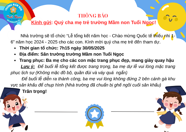 THÔNG BÁO TỔNG KẾT NH 24 25